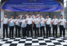 Sebanyak 13 Pegawai Lapas Way Kanan Terima Kenaikan Pangkat Baru