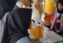 Warga Banjar Sakti Antusias Manfaatkan Gerakan Pangan Murah