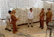 Dinas Ketahanan Pangan Cek Kualitas Beras Bantuan Pangan di Way Kanan
