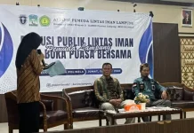 Kemenkum Lampung Berikan Materi pada Diskusi Toleransi Lintas Iman