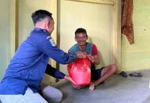 Karang Taruna Negeri Agung Bagikan Sembako kepada Warga