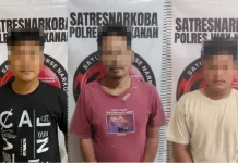 Polisi Ringkus Tiga Pria Penyalahguna Sabu