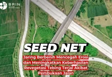 Jaring Berbenih Cegah Erosi Tebing Jalan