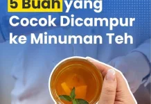Teh Campur Leci dan Apel Kaya Vitamin, Gula Alami tanpa Tambahan
