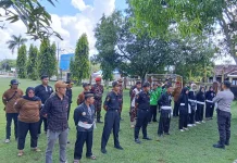 Banser Way Kanan Terjun dalam Simulasi Pengamanan Polres