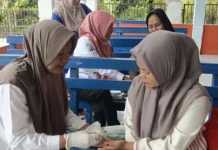 Posbindu PTM Digelar di Way Tuba, Warga Ikuti Pemeriksaan