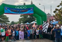 Ribuan Warga Ikut Jalan Sehat HUT Way Kanan