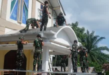 TNI Perkuat Toleransi Lewat Renovasi Gereja di Way Kanan