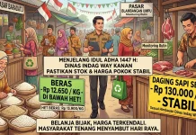 Disperindag Way Kanan Sebut Stok Pangan dan Harga Stabil Jelang Idul Adha
