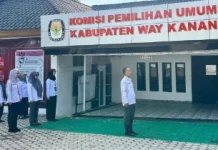 KPU Way Kanan Perkuat Disiplin Melalui Koordinasi Rutin Mingguan