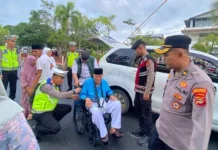 Polres Way Kanan Kawal Keberangkatan CJH ke Asrama Haji