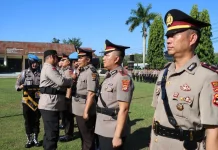 Sertijab Polres Way Kanan, Kapolres Tekankan Integritas