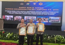 Polres Way Kanan Sabet Tiga Penghargaan di Rakernis Keuangan