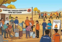 BPBD Way Kanan Optimalkan Kampung Tangguh Hadapi Kemarau