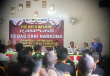 Kampung Sriwijaya Diresmikan Jadi Kampung Bebas Narkoba