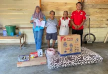 Pemkab Way Kanan Salurkan Bantuan Korban Kebakaran Negara Batin