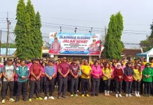 Kemenag Way Kanan Ikuti Jalan Sehat Hari Bhayangkara Ke-80
