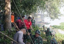 Pemkot Metro dan Kodim Bersinergi Bersihkan Dam Raman