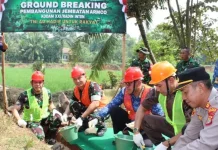 Danrem 043/Gatam Resmikan Groundbreaking Jembatan Armco