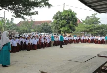Maskot Upin Meriahkan MPLS SD Sang Pencerah Metro