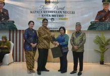 Wali Kota Metro Hadiri Temu Pamit Kajari
