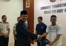 Ratusan Narapidana Lapas Way Kanan Terima Remisi Kemerdekaan