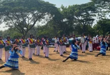 Drum Band GNA MTsN 1 Way Kanan Unjuk Aksi di HUT ke-81 RI