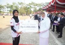 Atlet Pencak Silat Way Kanan Raih Tali Asih Rp5 Juta