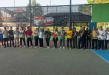 PELTI Way Kanan Gelar Turnamen Tenis Beregu, Diikuti Total 48 Peserta