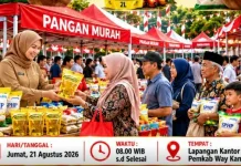 Way Kanan Gelar Gerakan Pangan Murah, Ini Daftar Harganya
