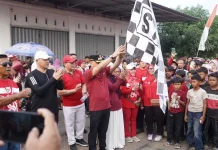 Semarak HUT RI, Jalan Sehat Hadimulyo Berhadiah Motor