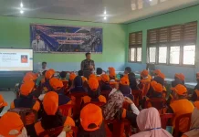 BPBD Way Kanan Imbau Siswa Gunakan Masker saat Kemarau