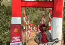 Jembatan Merah Putih Presisi Rampung, Warga Apresiasi Polres Way Kanan