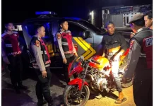 Polres Way Kanan Gelar Patroli Blue Light di Jalur Lintas Sumatera