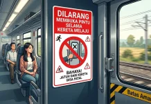 KAI Imbau Penumpang Tak Buka Pintu Kereta