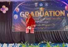 SMPN 1 Way Tuba Imbau Siswa Gunakan Masker saat Kemarau