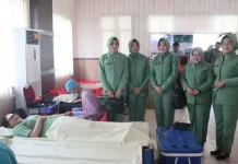 Kodim 0411/KM Gelar Donor Darah HUT Korem