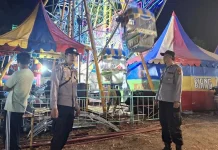 Personel Polsek Kasui Amankan Kegiatan Pasar Malam