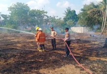 Polisi Tangani Kebakaran Lahan di Metro Timur