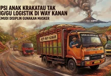 Erupsi Anak Krakatau Tak Ganggu Arus Logistik di Way Kanan