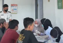 Lapas Way Kanan Periksa Kesehatan Narapidana Mutasi