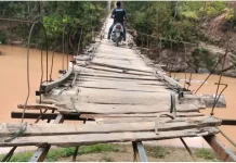 Jembatan Gantung Ojo Lali-Gistang Way Kanan Rusak, Warga Minta Segera Diperbaiki