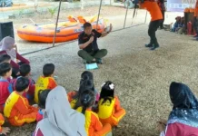 Siswa TK Pembina Kasui Belajar Mitigasi Bencana di BPBD Way Kanan