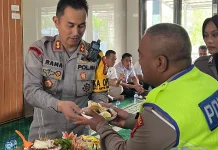 Polres Way Kanan Gelar Syukuran HUT ke-71 Lalu Lintas Bhayangkara