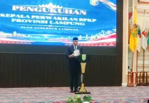 Gubernur Mirza Kukuhkan Kepala Perwakilan BPKP Lampung dan Pengurus AAIPI