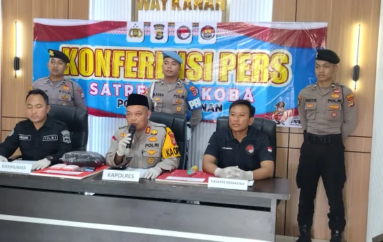 Polres Way Kanan Gagalkan Peredaran 200 Gram Sabu