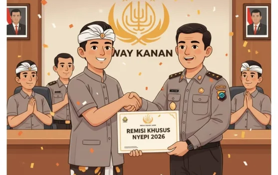 Satu Warga Binaan di Way Kanan Terima Remisi dalam Momen Hari Raya Nyepi