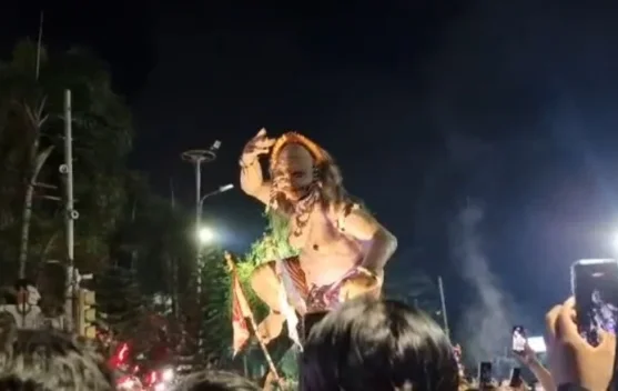 Ritual Ogoh-ogoh Bali Syadhar Simbol Peleburan Sifat Buruk