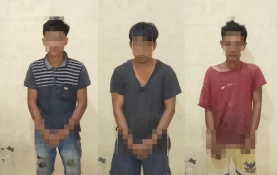 Polisi Amankan Tiga Pelaku Curat Getah Karet di Way Kanan