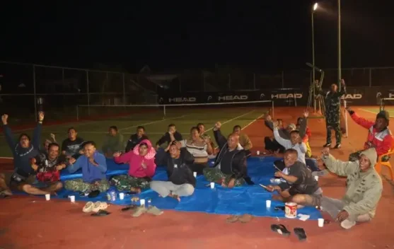 Kodim 0411/KM Gelar Nobar Prancis Vs Spanyol